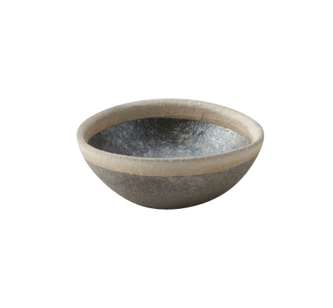 丸モ高木陶器 聲望黒窯変掛分腰丸千代口 4A111-01 1個（ご注文単位1個）【直送品】