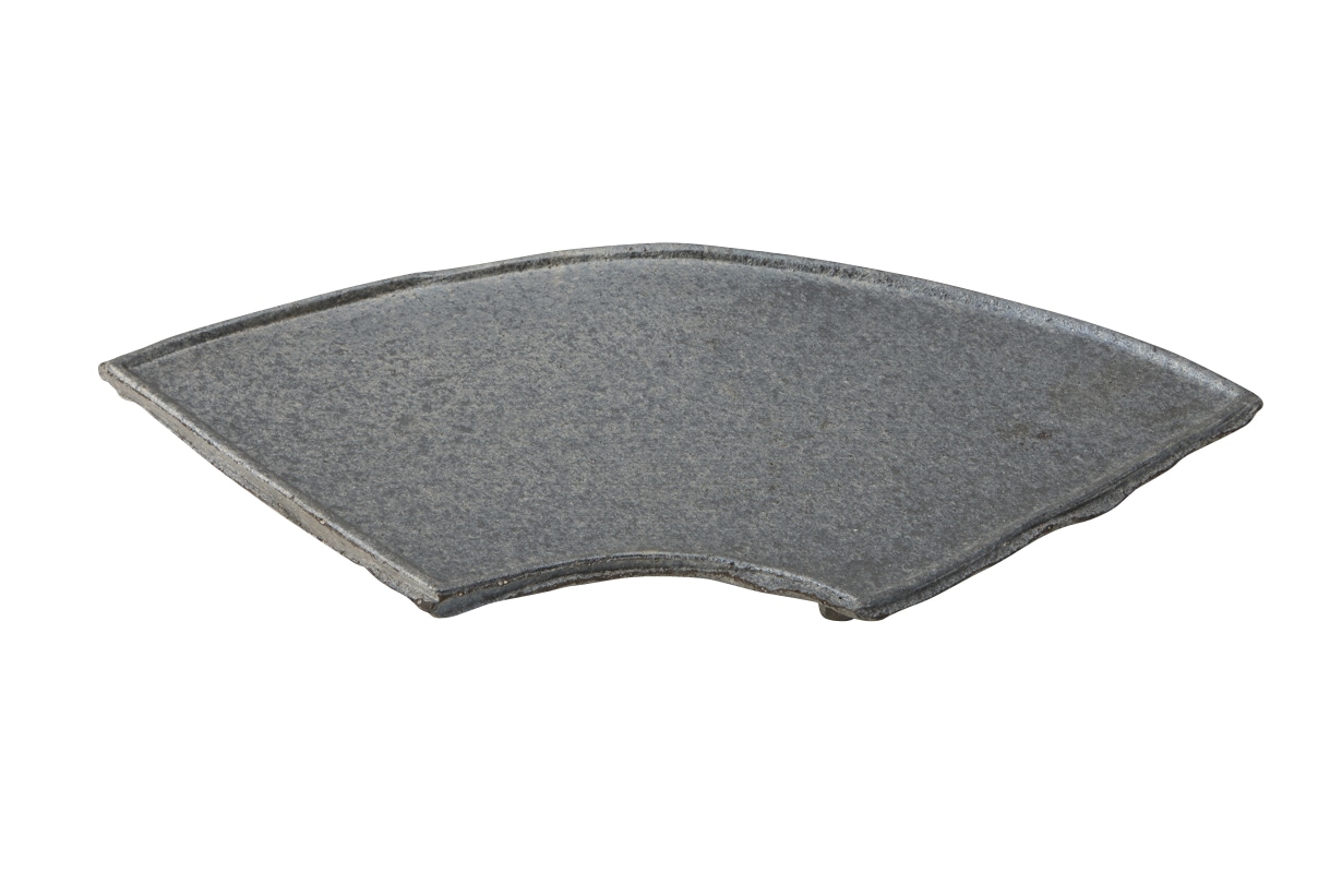 丸モ高木陶器 聲望黒窯変足付扇皿 4A112-05 1個（ご注文単位1個）【直送品】