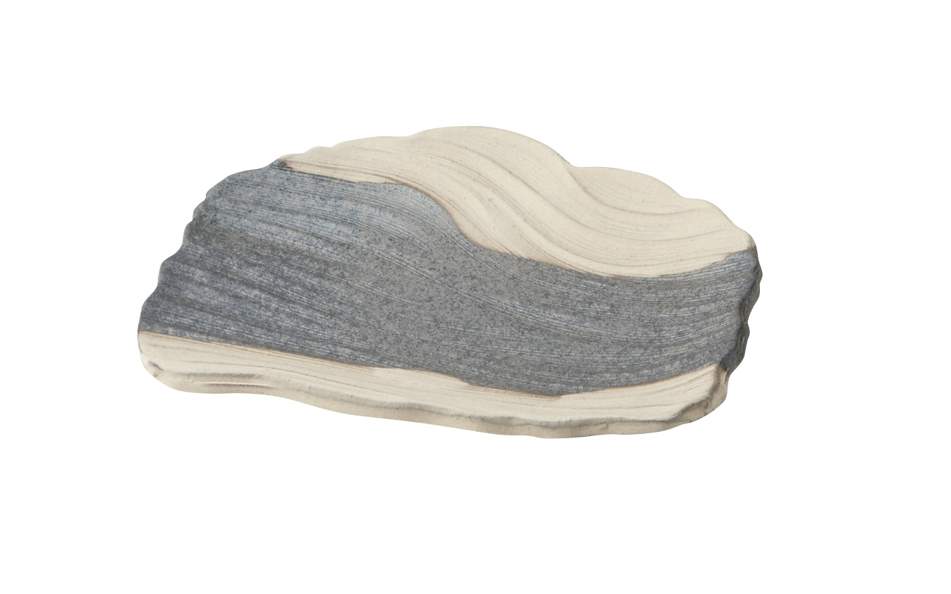 丸モ高木陶器 聲望黒窯変24cm掛分皿 4A113-04 1個（ご注文単位1個）【直送品】