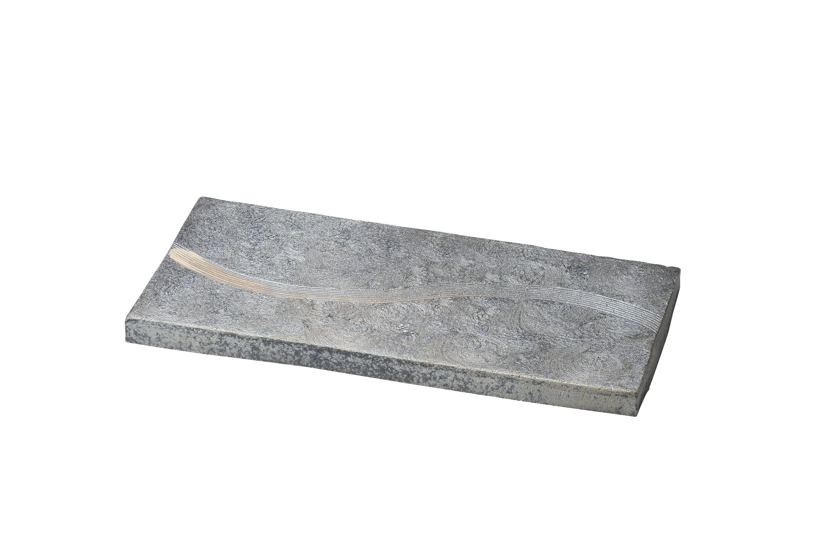 丸モ高木陶器 聲望黒窯変48cmリバーシブル長角皿 4A114-04 1個（ご注文単位1個）【直送品】