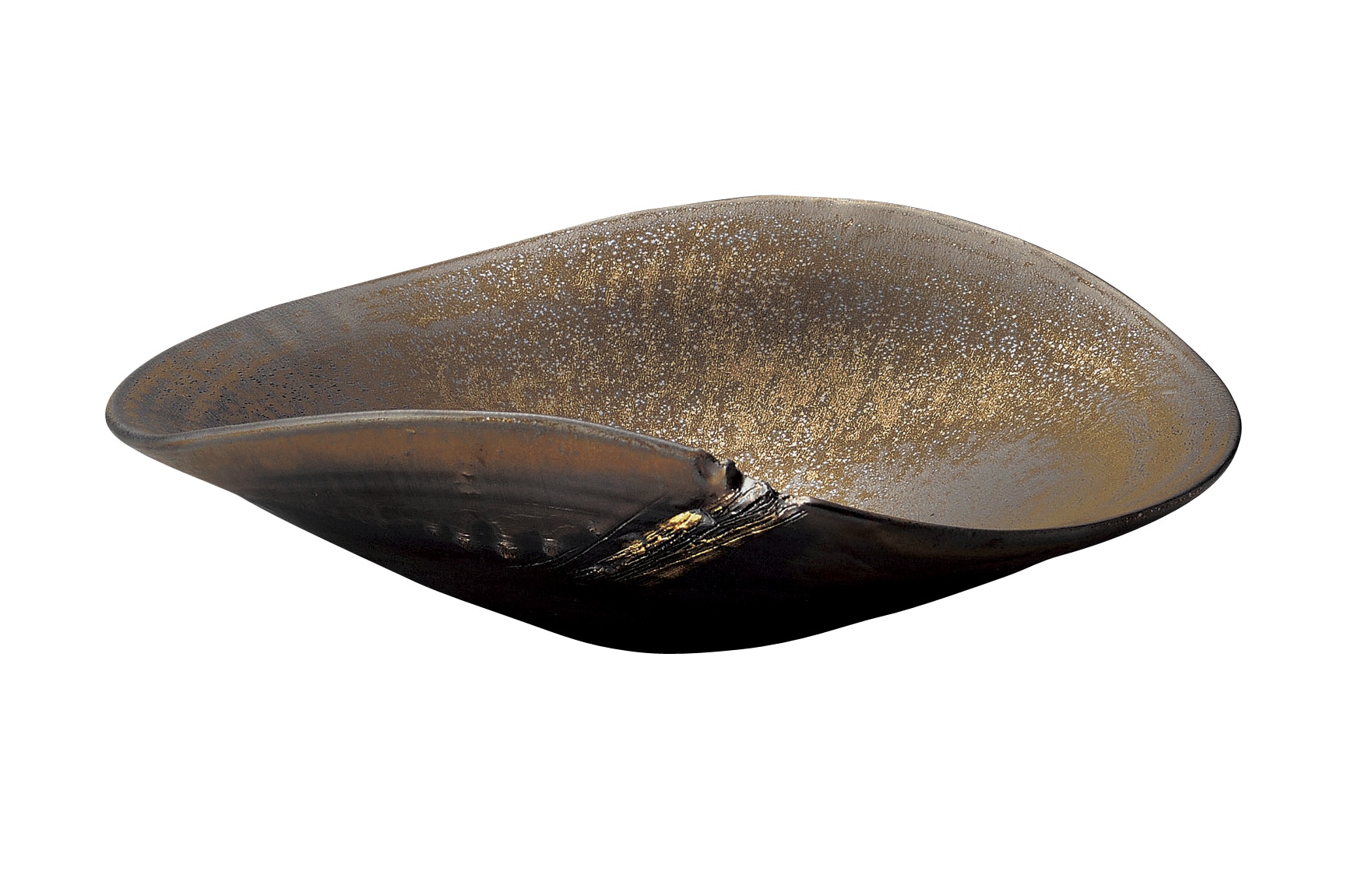 丸モ高木陶器 聲望金彩変形大鉢43cm 4A114-13 1個（ご注文単位1個）【直送品】