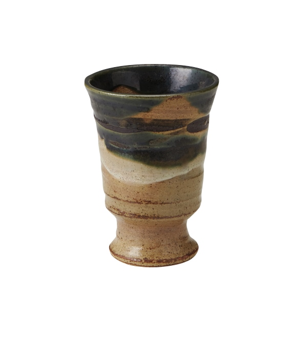 丸モ高木陶器 古釉織部高台フリーカップ 4A117-03 1個（ご注文単位1個）【直送品】