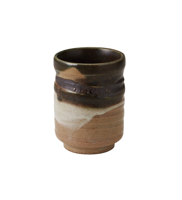 丸モ高木陶器 古釉織部長湯呑 4A117-07 1個（ご注文単位1個）【直送品】
