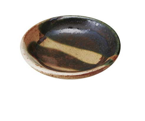 丸モ高木陶器 古釉織部豆皿 4A117-12 1個（ご注文単位1個）【直送品】