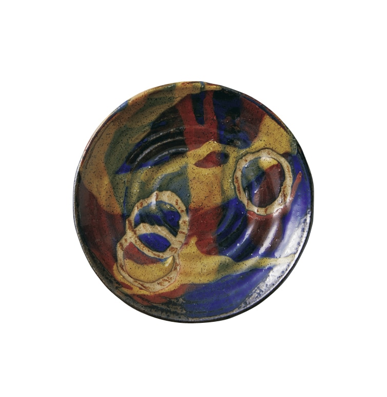 丸モ高木陶器 釉三彩取り皿/コーヒーソーサー※ソーサーのみ 4A117-26 1個(ご注文単位1個)【直送品】