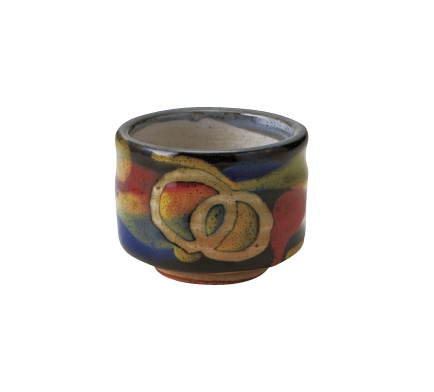 丸モ高木陶器 釉三彩ぐい呑/小付け 4A117-33 1個（ご注文単位1個）【直送品】