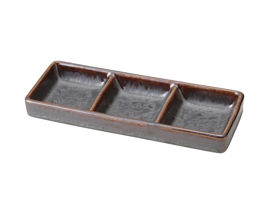 丸モ高木陶器 孔雀３品皿 4A121-11 1個（ご注文単位1個）【直送品】