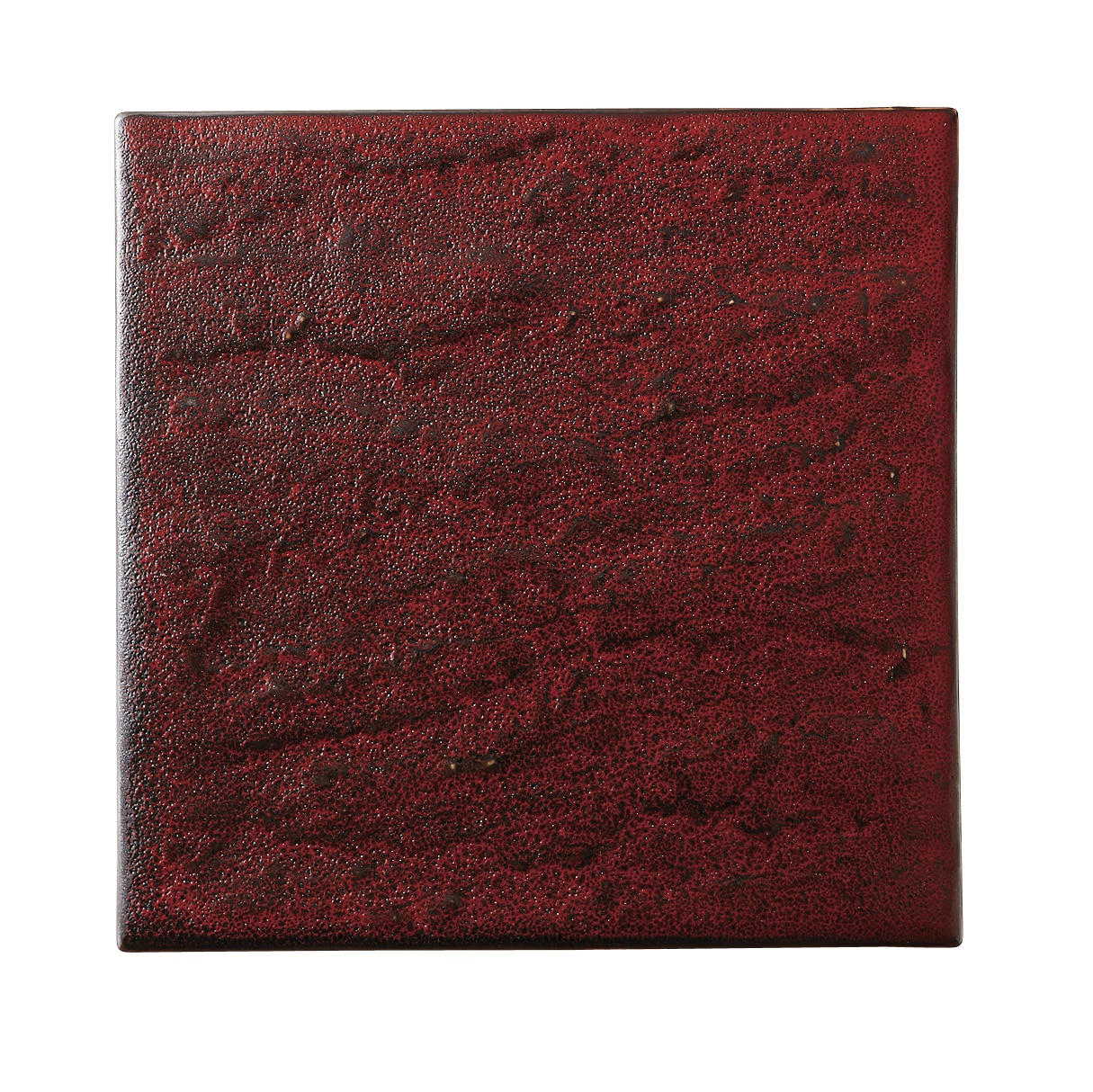 丸モ高木陶器 紅柚子天目石肌正角27cm皿 4A125-10 1個(ご注文単位1個)【直送品】