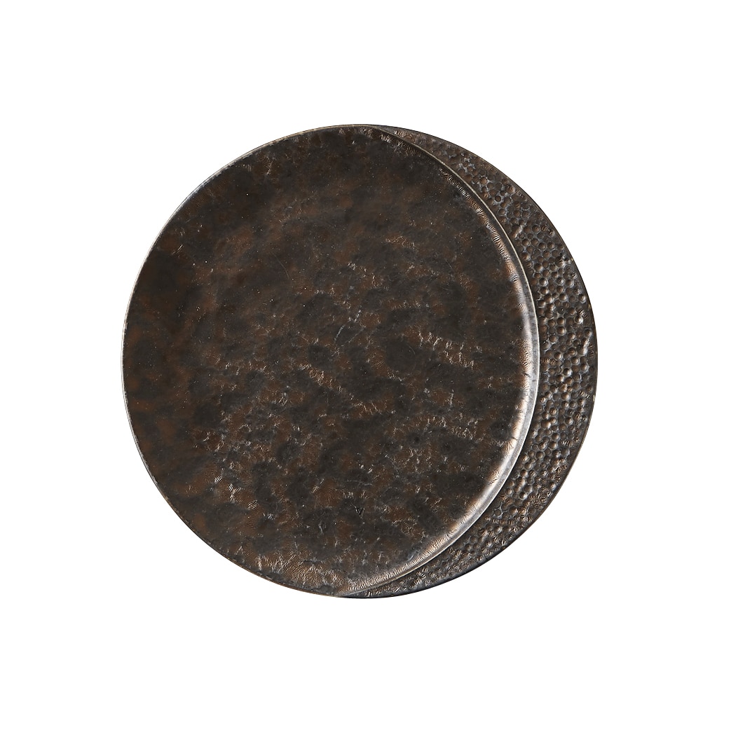 丸モ高木陶器 金結晶ムーン20cm皿エンボス 4A126-03 1個(ご注文単位1個)【直送品】