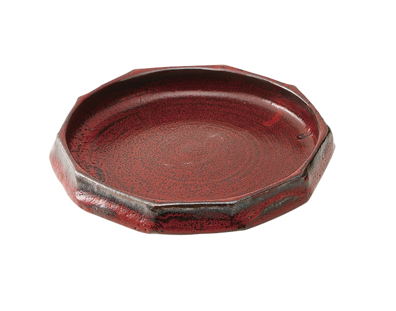 丸モ高木陶器 紅柚子天目面取24.5cm鉢 4A126-15 1個(ご注文単位1個)【直送品】