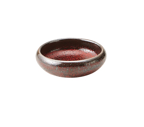 丸モ高木陶器 紅柚子天目鉄鉢型千代口 4A126-18 1個(ご注文単位1個)【直送品】