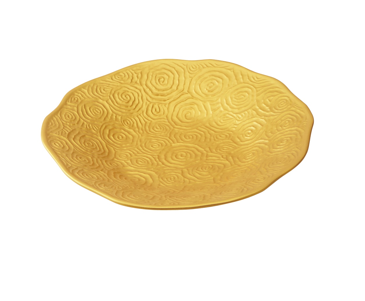 丸モ高木陶器 ゴールド渦彫28cm皿 4A126-28 1個（ご注文単位1個）【直送品】