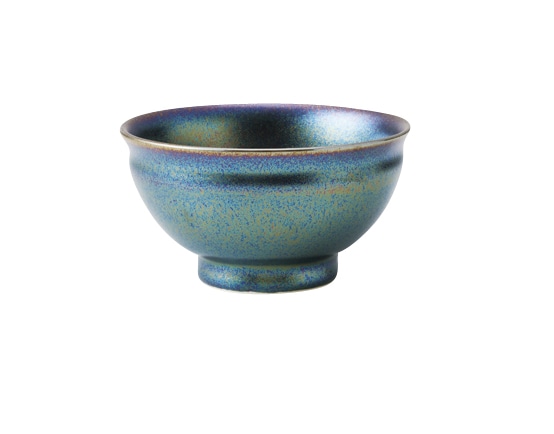 丸モ高木陶器 窯変黒ラスター煎茶碗 4A127-08 1個（ご注文単位1個）【直送品】