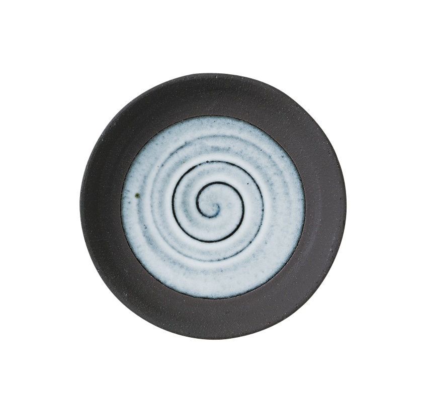 丸モ高木陶器 黒土窯変15.5cm丸皿 4A129-02 1個（ご注文単位1個）【直送品】