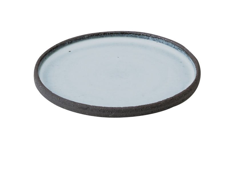 丸モ高木陶器 黒土窯変切立プレート（中） 4A129-06 1個（ご注文単位1個）【直送品】