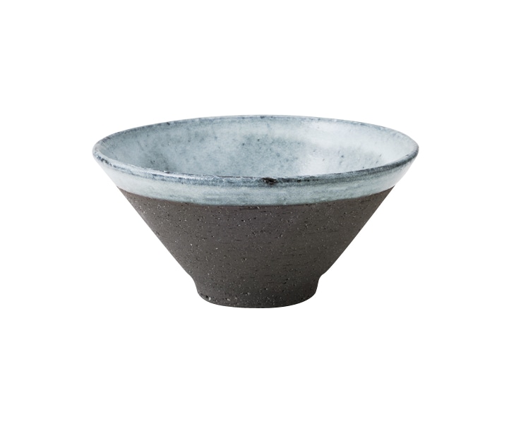 丸モ高木陶器 黒土窯変飯碗反り(大) 4A129-11 1個(ご注文単位1個)【直送品】