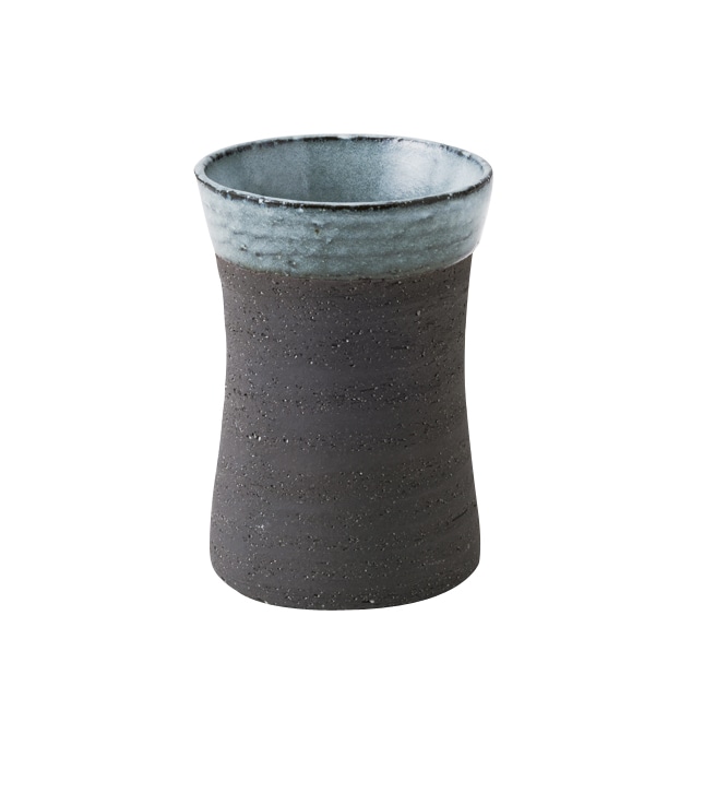 丸モ高木陶器 黒土窯変ロングカップ 4A129-15 1個（ご注文単位1個）【直送品】