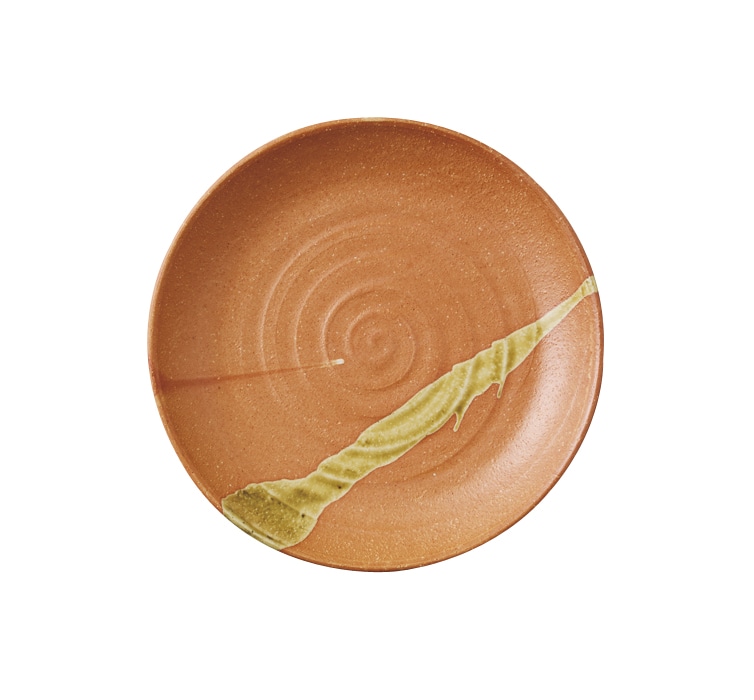 丸モ高木陶器 赤備前13.5cm丸皿 4A130-01 1個(ご注文単位1個)【直送品】