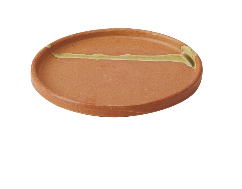 丸モ高木陶器 赤備前切立プレート(中) 4A130-06 1個(ご注文単位1個)【直送品】