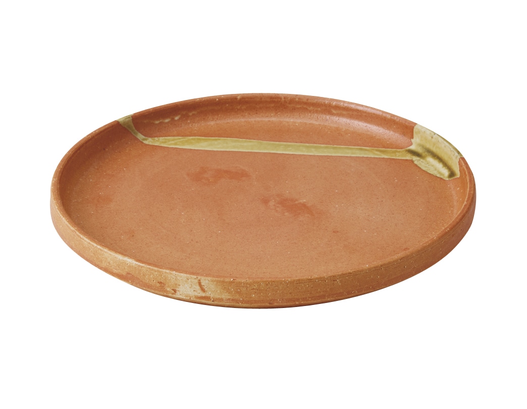 丸モ高木陶器 赤備前切立プレート(大) 4A130-07 1個(ご注文単位1個)【直送品】
