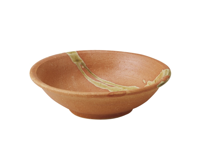 丸モ高木陶器 赤備前浅鉢 4A130-10 1個(ご注文単位1個)【直送品】