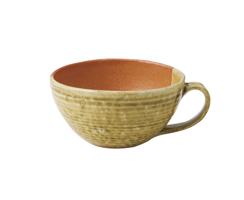 丸モ高木陶器 赤備前スープ椀 4A130-13 1個(ご注文単位1個)【直送品】