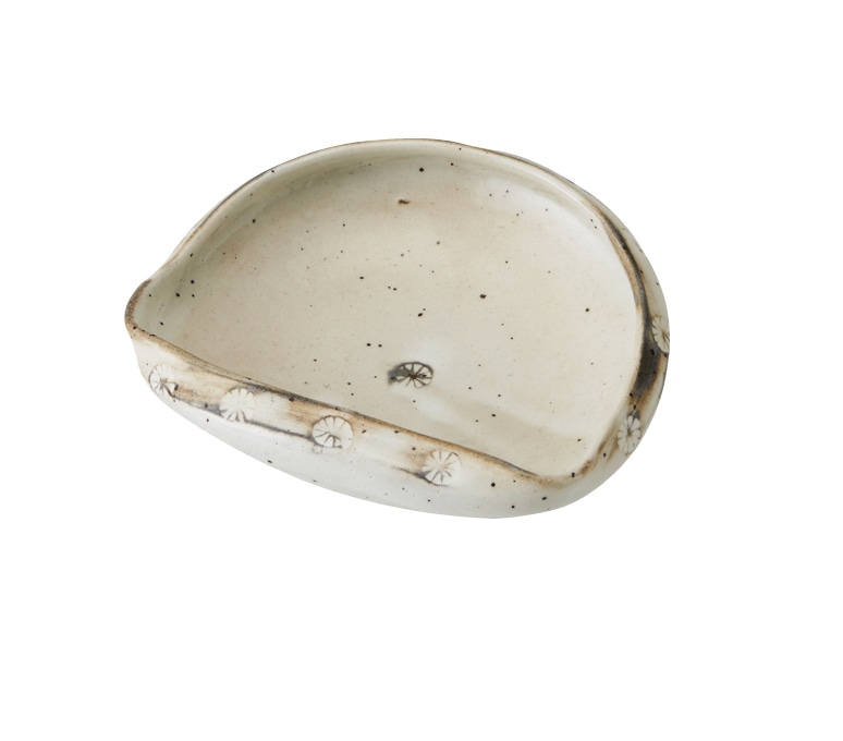 丸モ高木陶器 白月貝型向付 4A134-13 1個（ご注文単位1個）【直送品】