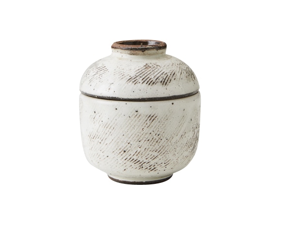 丸モ高木陶器 白月櫛目小むし碗 4A134-15 1個（ご注文単位1個）【直送品】