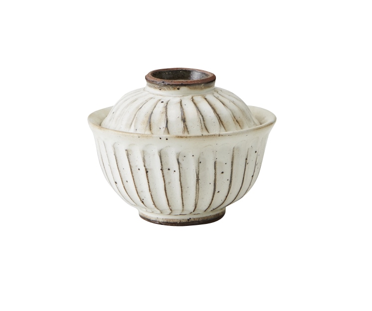 丸モ高木陶器 白月ソギ小蓋物 4A134-16 1個（ご注文単位1個）【直送品】