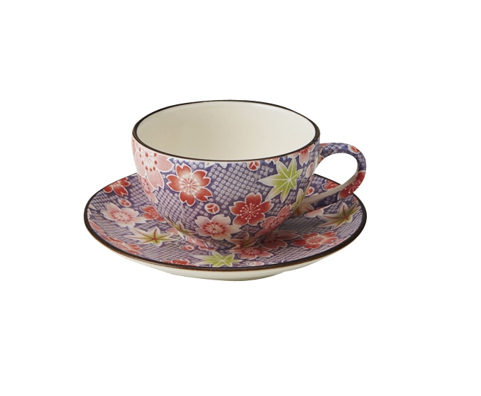 丸モ高木陶器 友禅紫デミタスカップ 4A139-13 ※カップ単品のみ 1個（ご注文単位1個）【直送品】