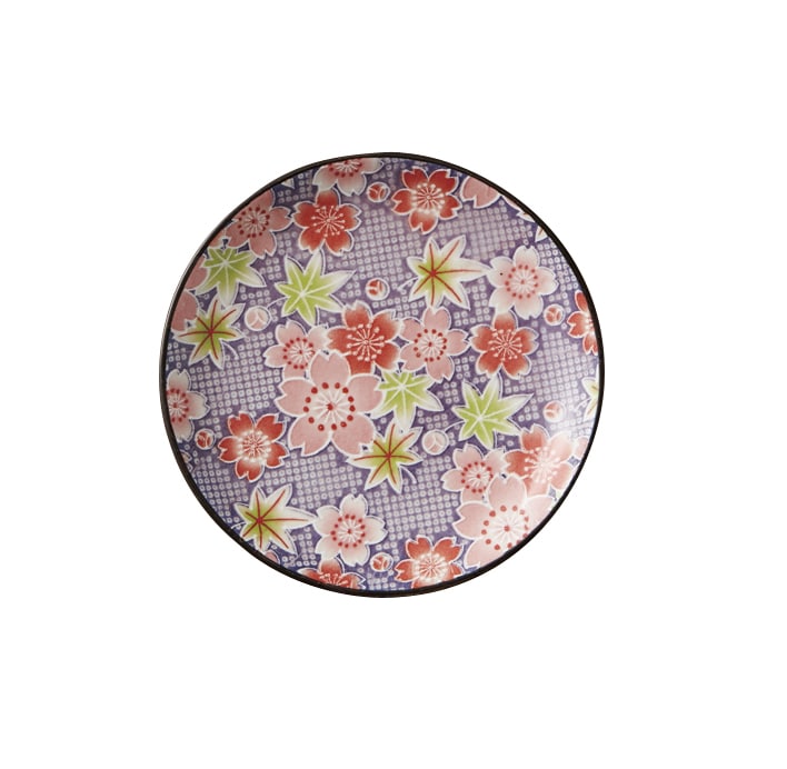 丸モ高木陶器 友禅紫デミタスカップソーサー※ソーサーのみ 4A139-14 1個（ご注文単位1個）【直送品】