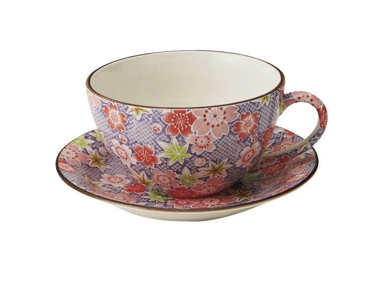 丸モ高木陶器 友禅紫スープカップ 4A139-17 1個（ご注文単位1個）【直送品】