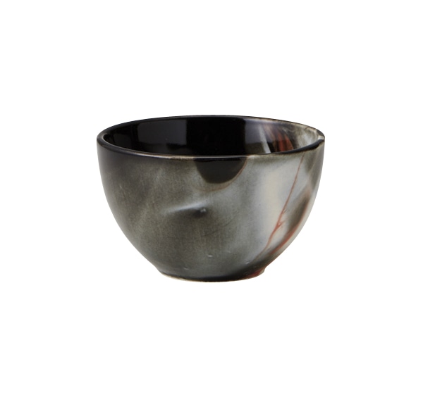 丸モ高木陶器 マーブル黒ボウル（中） 4A140-02 1個（ご注文単位1個）【直送品】