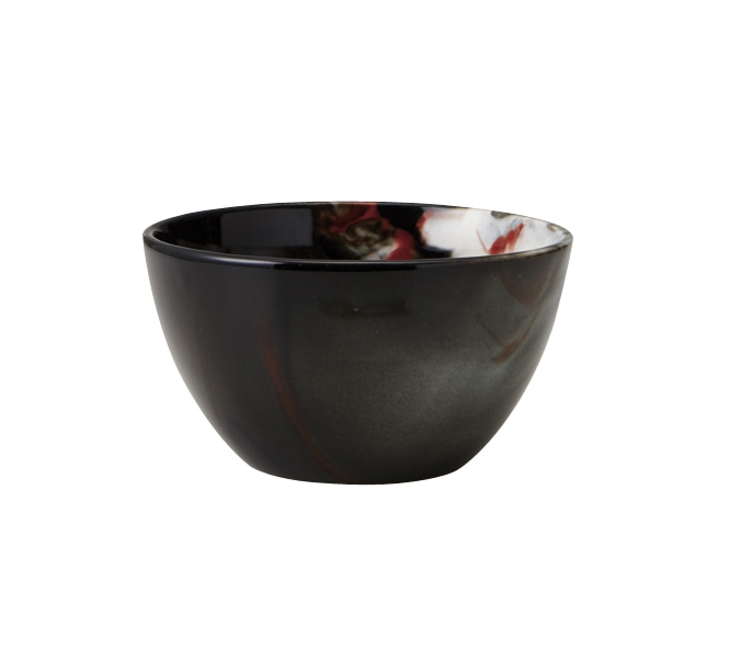 丸モ高木陶器 マーブル黒ボウル（大） 4A140-03 1個（ご注文単位1個）【直送品】