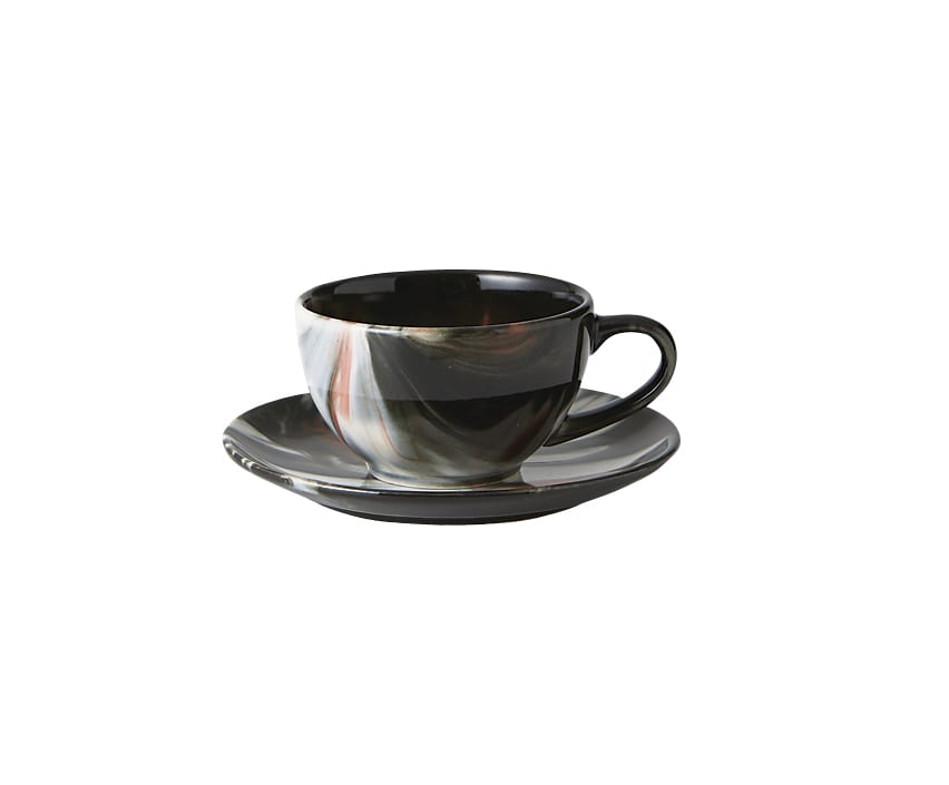 丸モ高木陶器 マーブル黒デミタスカップ 4A140-04 ※カップ単品のみ 1個（ご注文単位1個）【直送品】