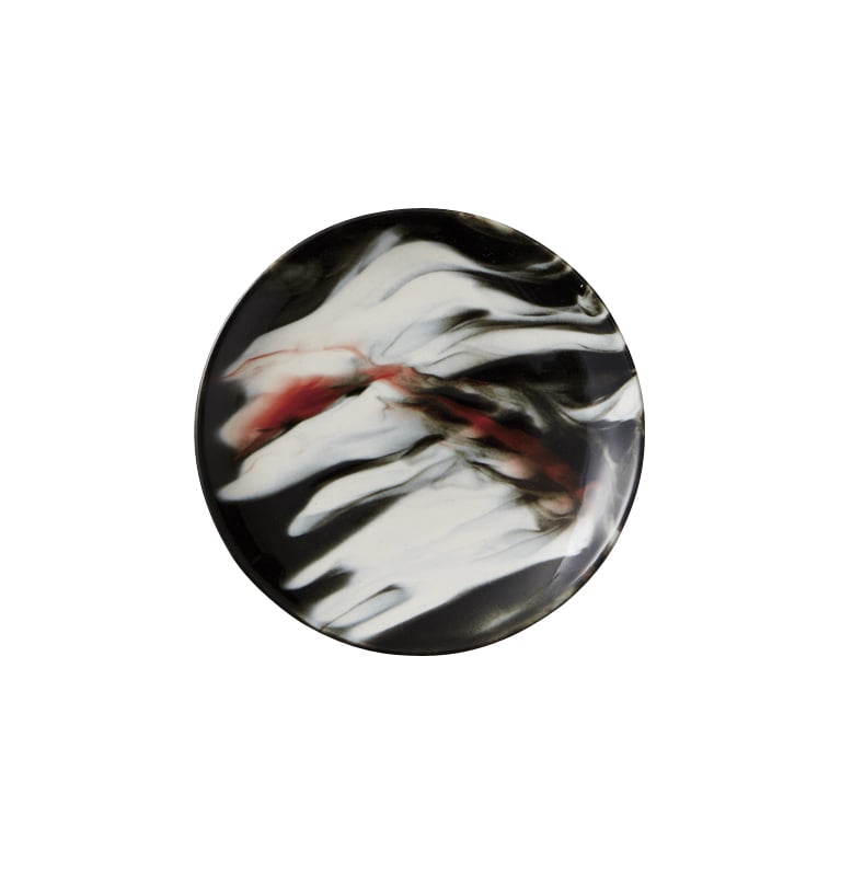 丸モ高木陶器 マーブル黒デミタスカップソーサー※ソーサーのみ 4A140-05 1個（ご注文単位1個）【直送品】