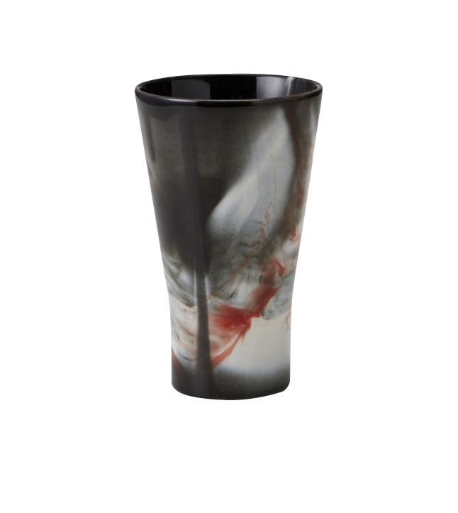 丸モ高木陶器 マーブル黒トールカップ 4A140-11 1個（ご注文単位1個）【直送品】