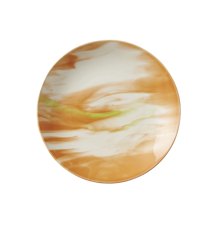 丸モ高木陶器 マーブルオレンジ中皿/コーヒーカップソーサー※ソーサーのみ 4A140-18 1個（ご注文単位1個）【直送品】