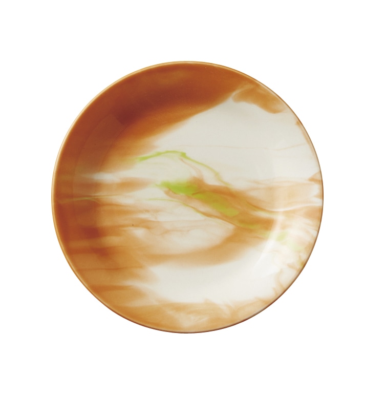 丸モ高木陶器 マーブルオレンジケーキ皿/スープカップソーサー※ソーサーのみ 4A140-20 1個（ご注文単位1個）【直送品】