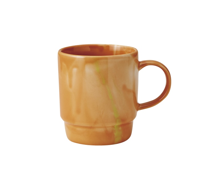丸モ高木陶器 マーブルオレンジスタッキングマグ 4A140-21 1個（ご注文単位1個）【直送品】