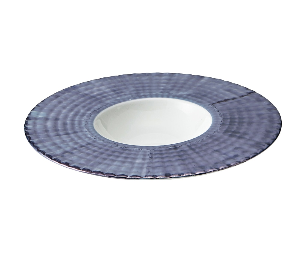 丸モ高木陶器 パールラスターオーシャンラスター25cmリムスープ 4A145-12 1個（ご注文単位1個）【直送品】