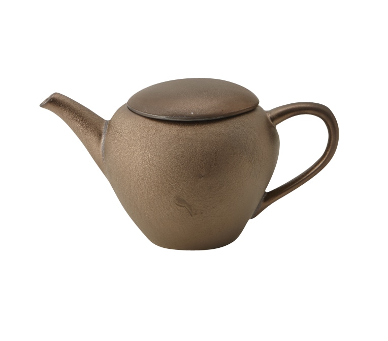 丸モ高木陶器 桃奈つぼみポットゴールド 4A146-01 1個（ご注文単位1個）【直送品】