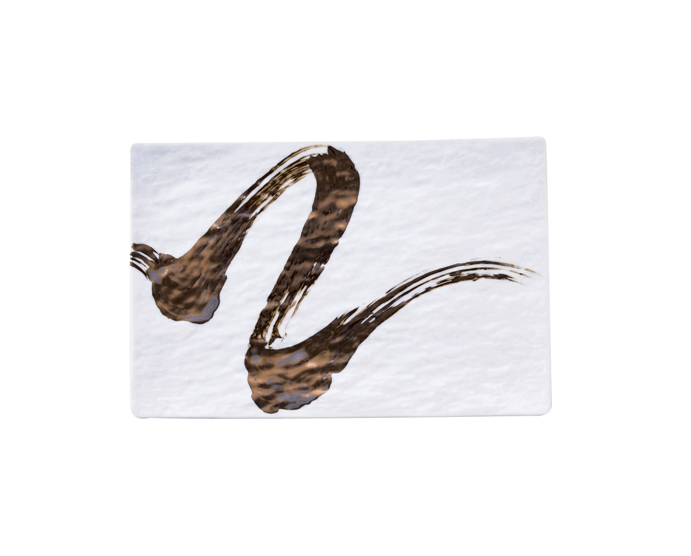 丸モ高木陶器 ブロンズ刷毛目25cm長角皿 4A148-15 1個（ご注文単位1個）【直送品】