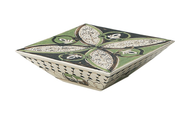 丸モ高木陶器 財富ペルシャ柄角スクエア 4A150-02 1個(ご注文単位1個)【直送品】