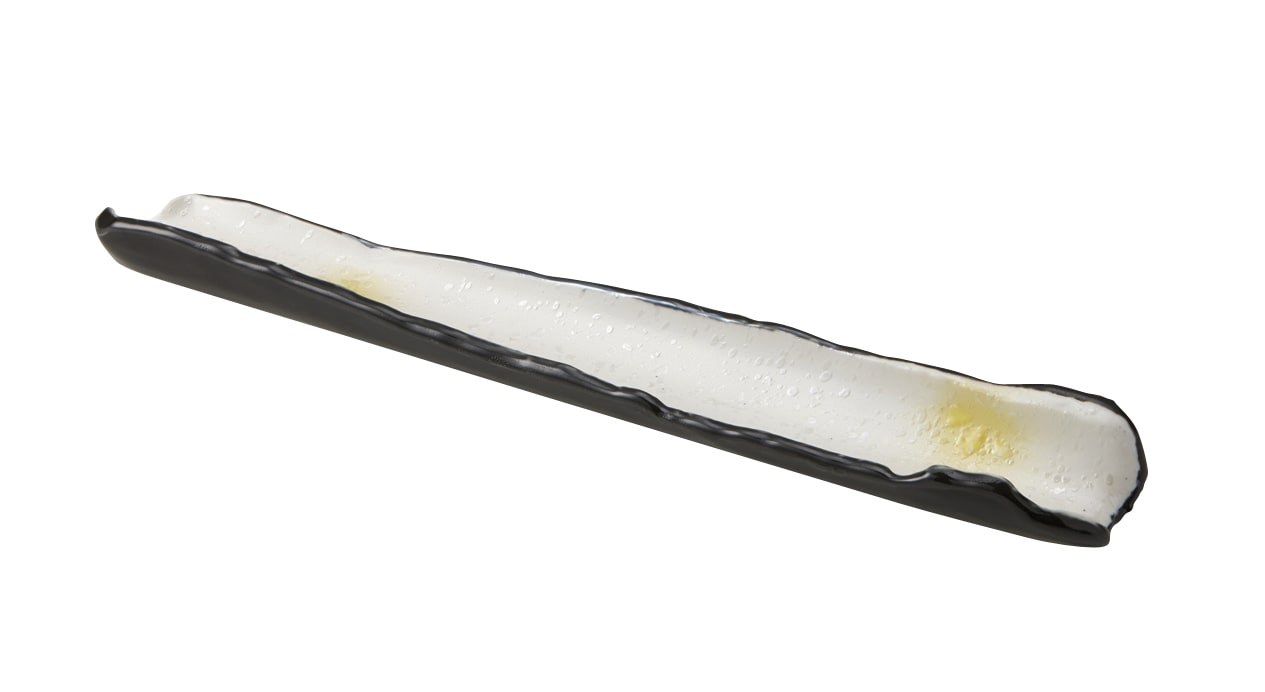 丸モ高木陶器 財富外黒内ラスター変り前菜皿 4A151-06 1個（ご注文単位1個）【直送品】