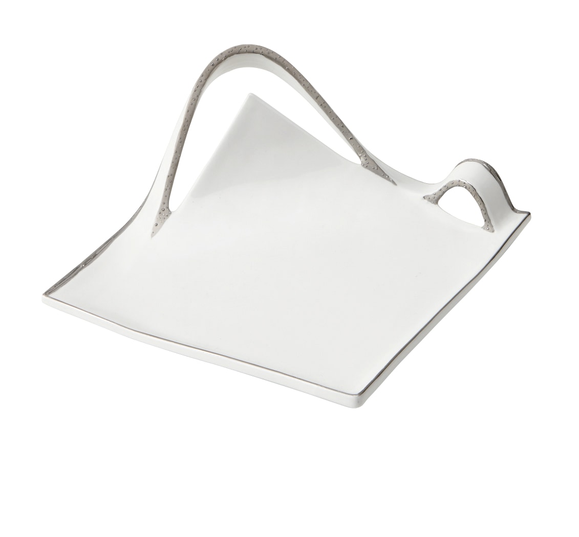 丸モ高木陶器 財富プラチナ片上り角向付 4A152-01 1個（ご注文単位1個）【直送品】