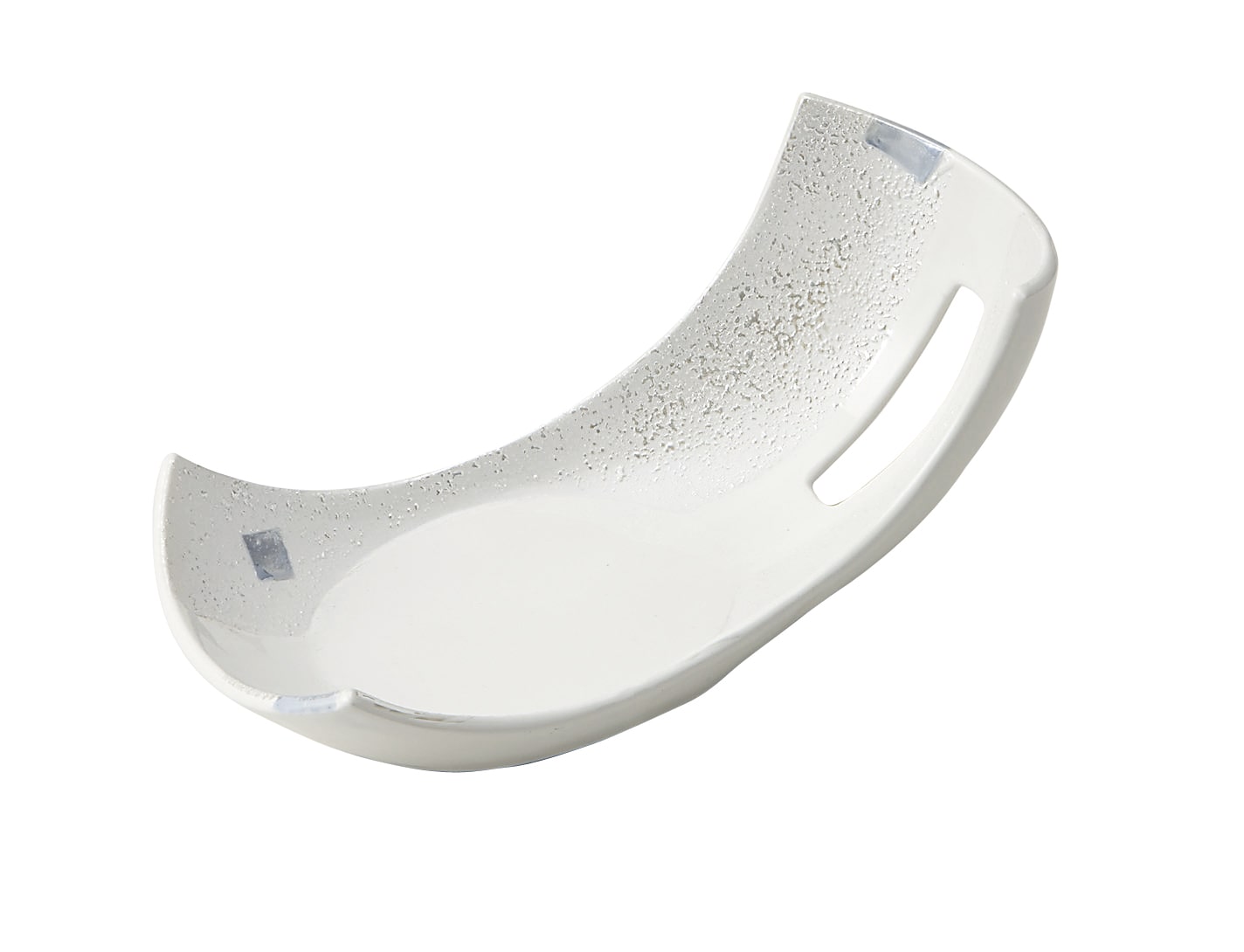 丸モ高木陶器 財富白花ラスター片上り向付 4A152-03 1個（ご注文単位1個）【直送品】