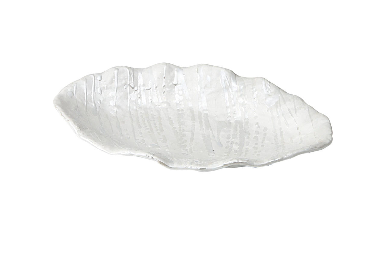 丸モ高木陶器 財富ラスターホワイト花型楕円 4A152-07 1個（ご注文単位1個）【直送品】