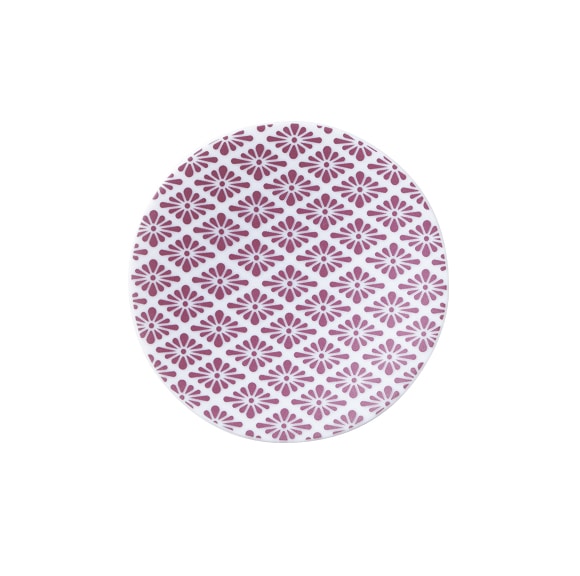 丸モ高木陶器 ラスターピンク豆皿菊菱 4A172-15 1個（ご注文単位1個）【直送品】