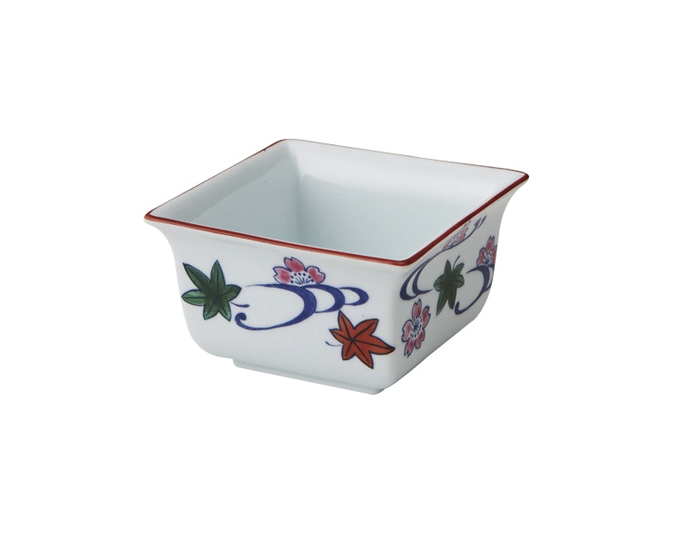 丸モ高木陶器 イングレ流水角小鉢 4A175-07 1個(ご注文単位1個)【直送品】